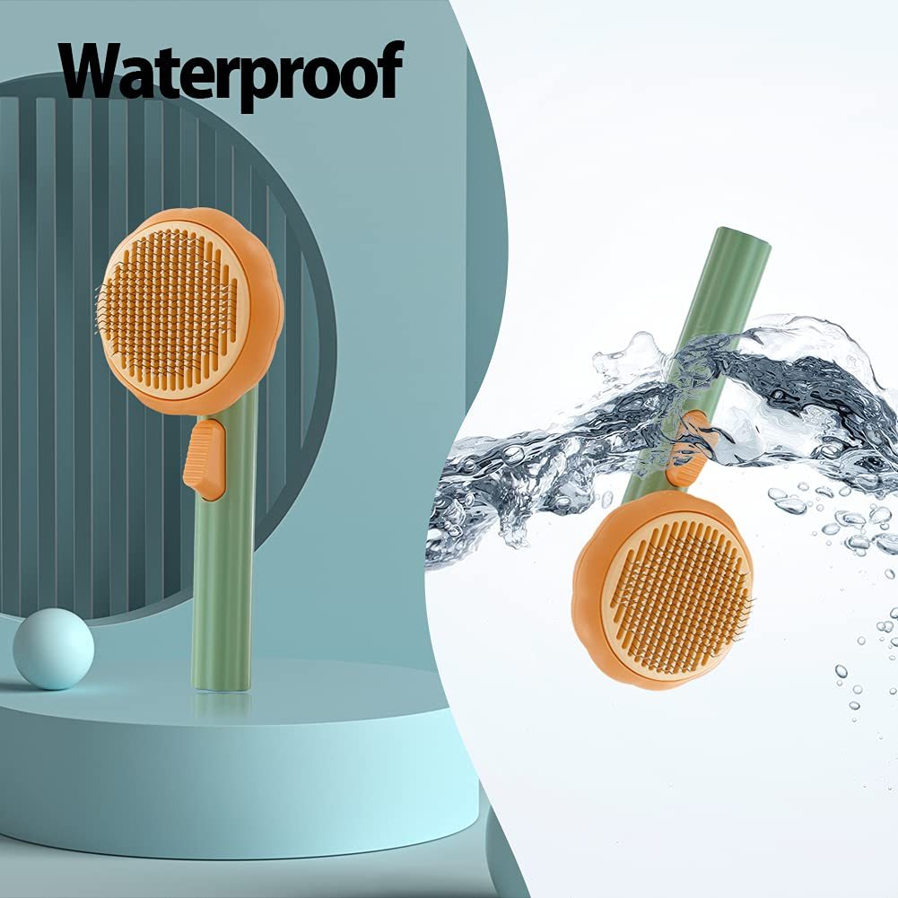 Pet Pumpkin Brush, Pet Grooming Self Cleaning Slicker Brush For Dogs, Cats, Rabbits...