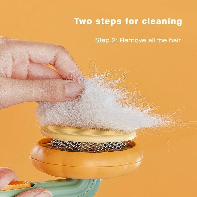Pet Pumpkin Brush, Pet Grooming Self Cleaning Slicker Brush For Dogs, Cats, Rabbits...